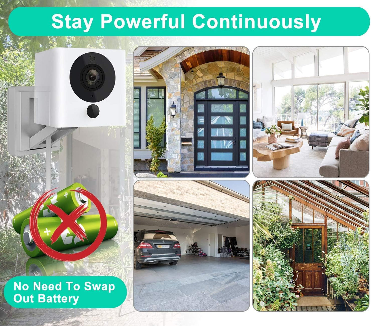 Wyze Cam V4 Extension Cable 20Ft(2Pack),Usb to Micro USB Cable Power Cord Flat Long for WYZE Cam OG,V3,V3 Pro,Blink Outdoor 3Rd Gen,Xt,Mini,Indoor Security Camera Waterproof Charging Wire