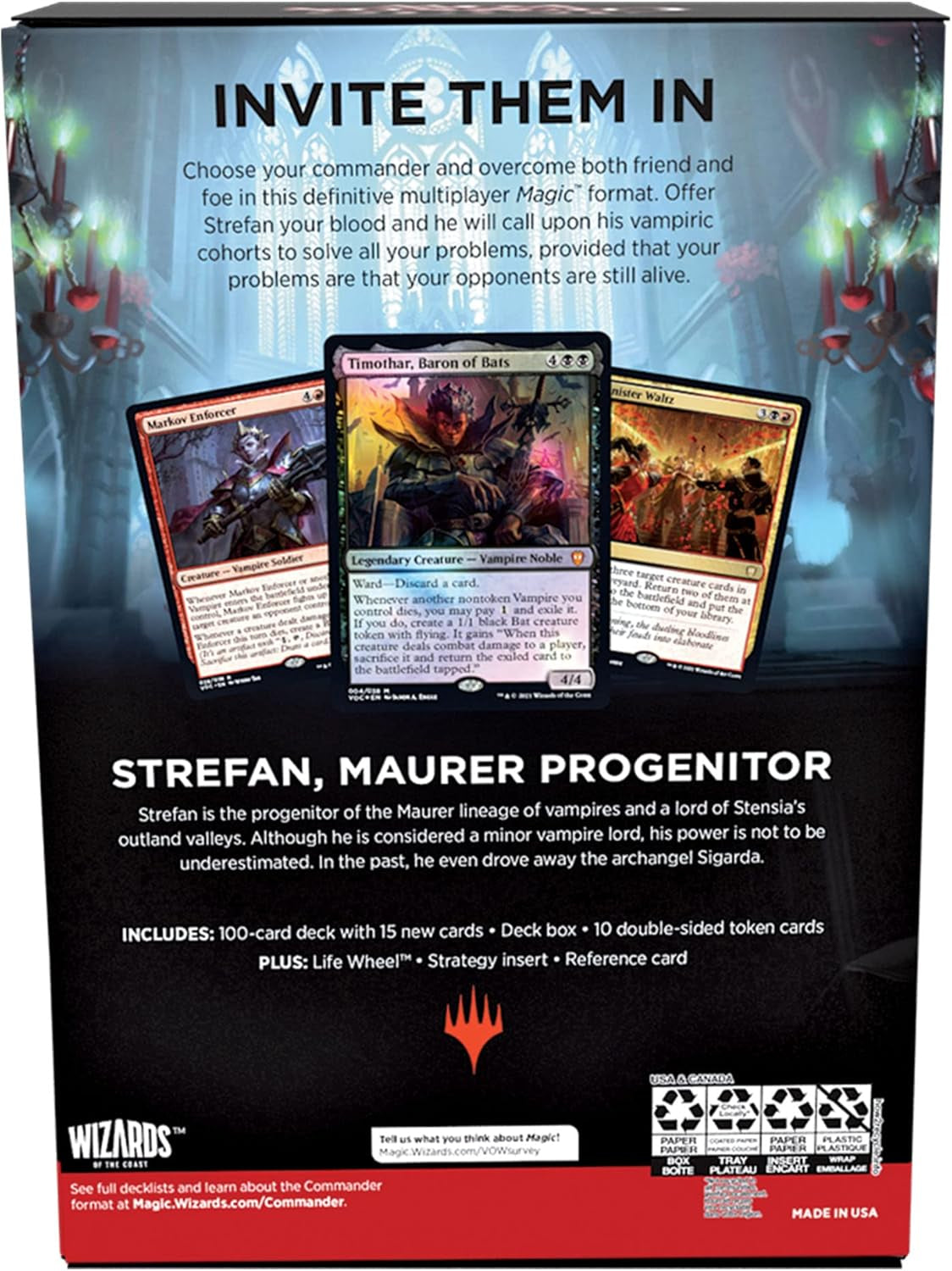 Innistrad: Crimson Vow Commander Deck – Vampiric Bloodline (Black-Red)