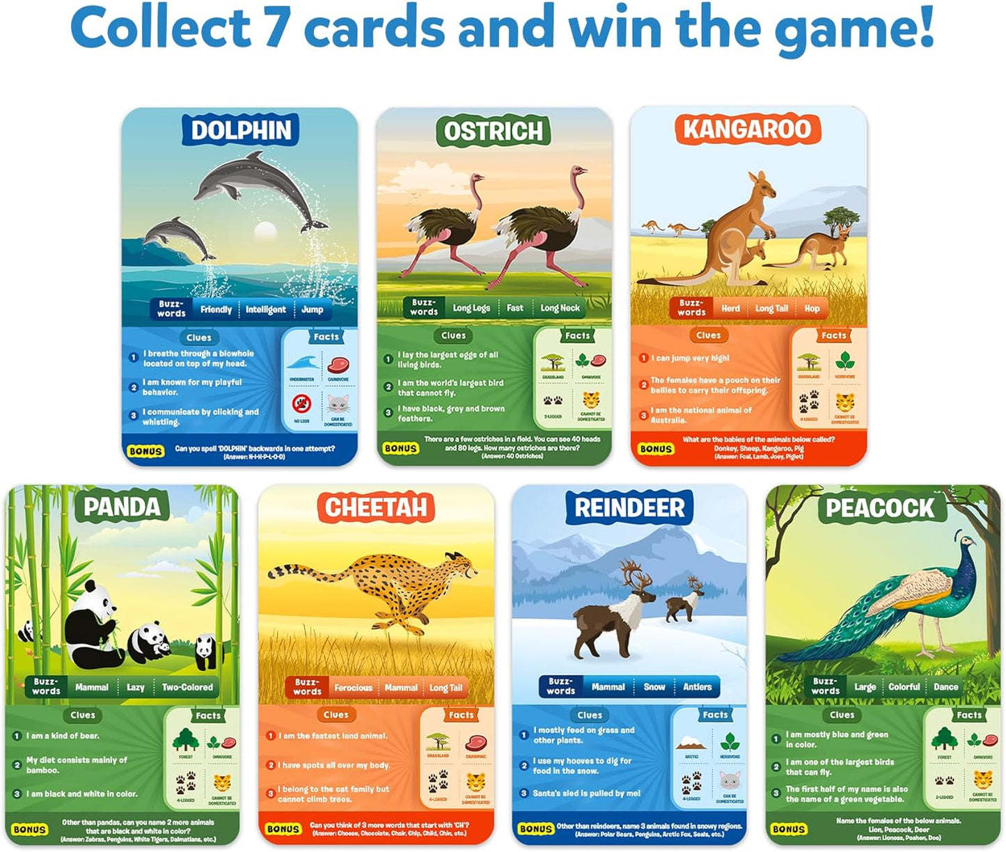 Guess in 10 Animal Planet, Trivia Card Games, Christmas Stocking Stuffers Perfect for Boys, Girls, Kids, Teens, Adults Who Love Animals, Travel Games, Gifts for Ages 6, 7, 8, 9, 10, and Up
