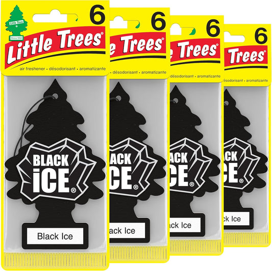 Car Air Freshener | Hanging Tree Provides Long Lasting Scent for Auto and Home | Black Ice, 24 Air Fresheners
