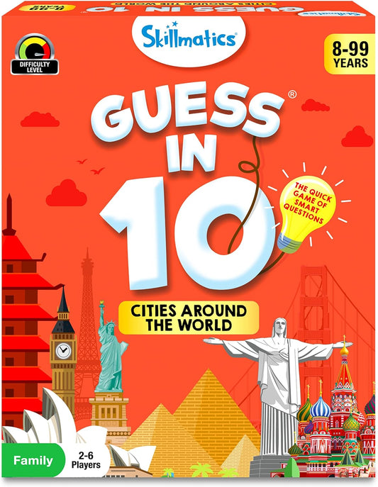 Guess in 10 Cities around the World, Educational Travel Toys for Boys, Girls, and Kids Who Love Card Games, Board Games, Geography and History, Gifts for Ages 8, 9, 10 and Up