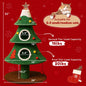 Comhoma 52" Christmas Cat Tree with 2 Cozy Houses,Indoor Modern Cat Tower with Anti-Tip Kit,Plush Perches & Hanging Balls,Holiday Cat Climbing Furniture for Kittens to Play and Sleep