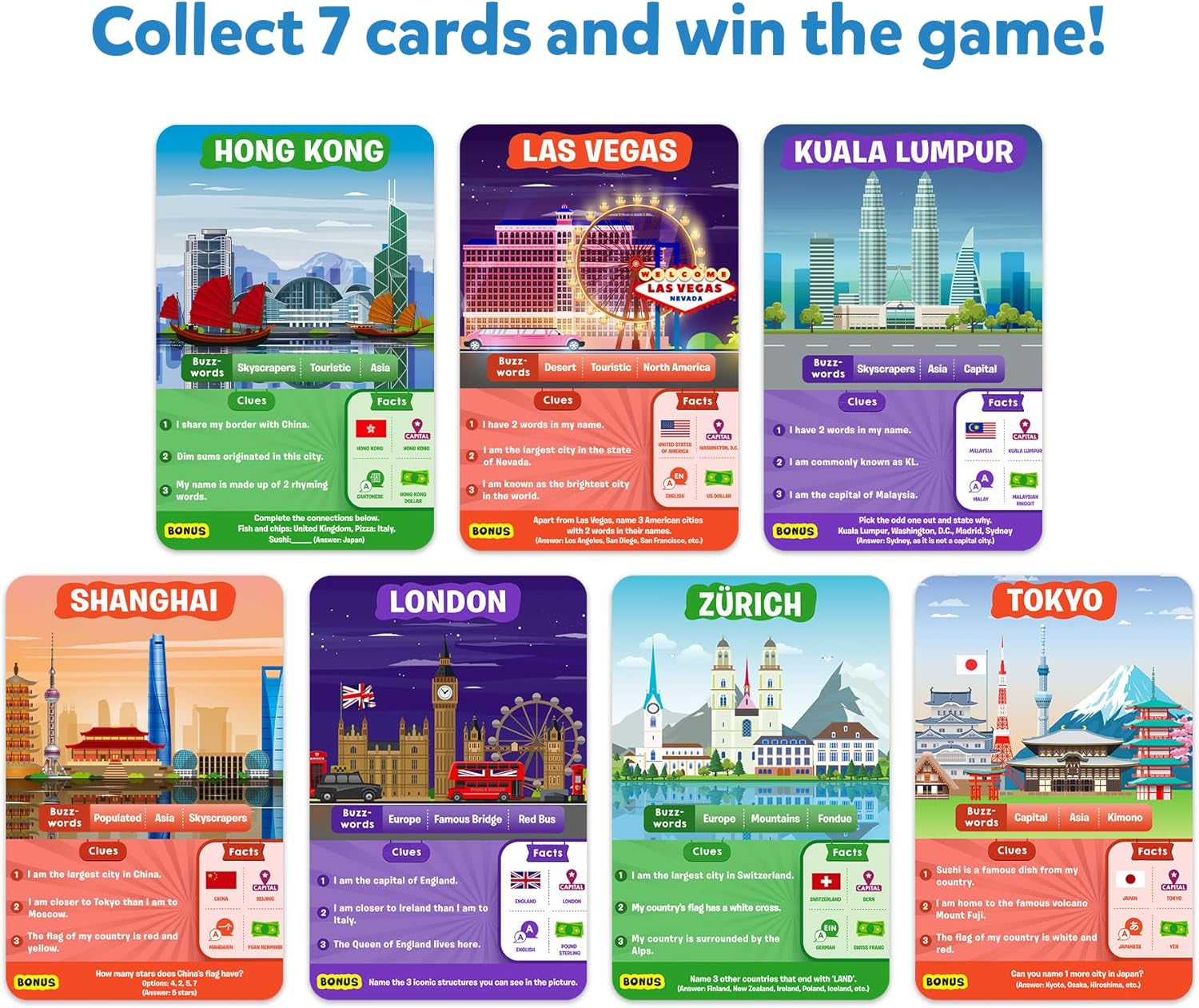 Guess in 10 Cities around the World, Educational Travel Toys for Boys, Girls, and Kids Who Love Card Games, Board Games, Geography and History, Gifts for Ages 8, 9, 10 and Up