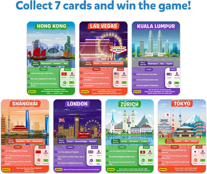 Guess in 10 Cities around the World, Educational Travel Toys for Boys, Girls, and Kids Who Love Card Games, Board Games, Geography and History, Gifts for Ages 8, 9, 10 and Up