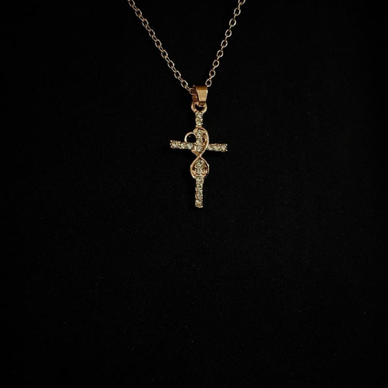 Elegant Cross Pendant Necklace - for Any Occasion Fashion Creative Performative Jewelry Non Tarnish Gold Jewelry Woman Jewelry