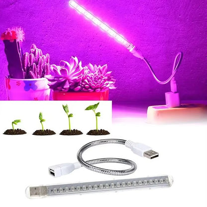 USB LED Grow Light Bar Full Spectrum Adjustable Plant Lamp for Indoor Hydroponic Seedlings Flower Shelf Desk Grow Tent Lighting