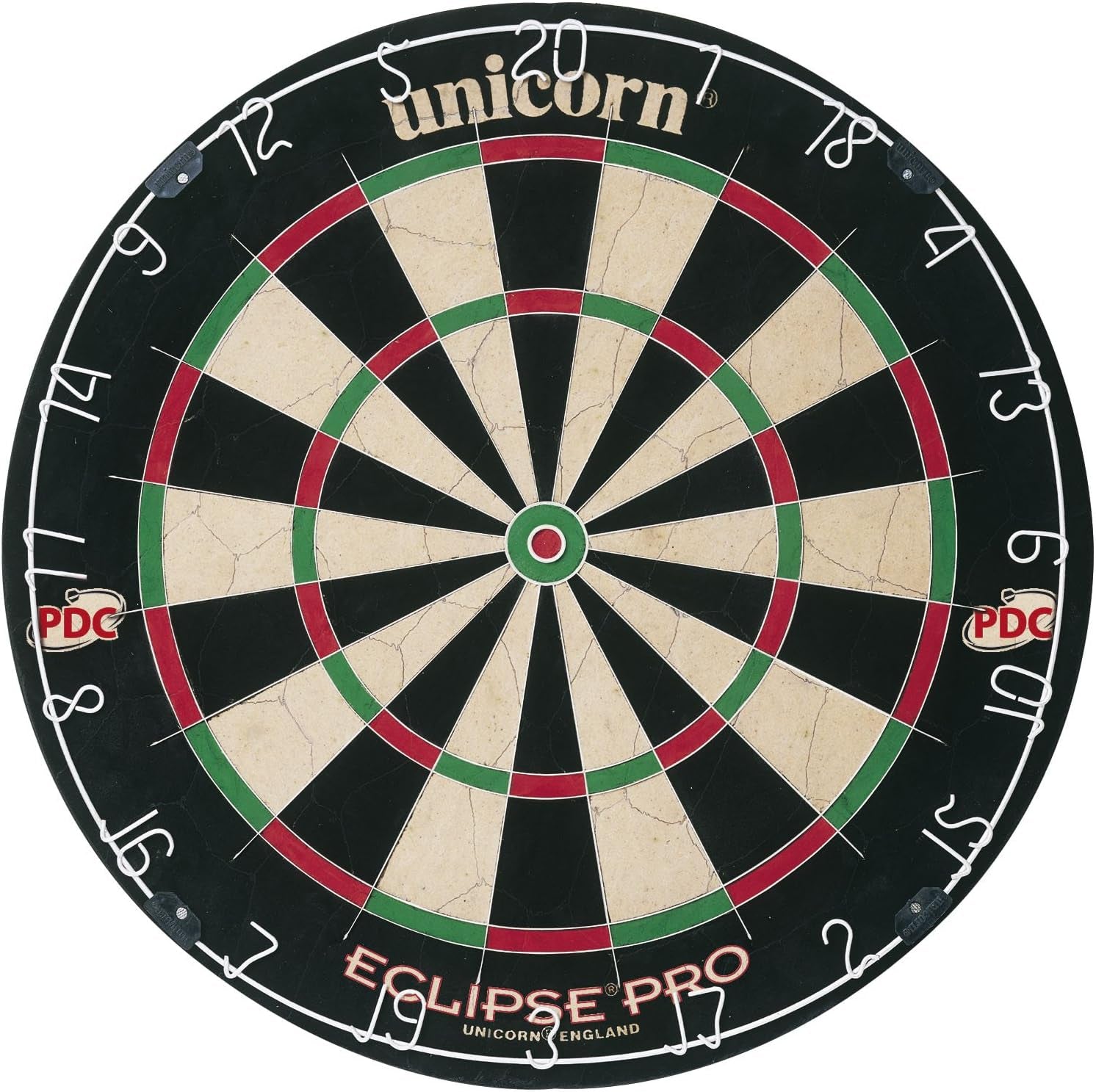 Eclipse Pro & Ultra Championship Edition Bristle Steel Tip Dartboards - Ultra-Slim Wire, Staple-Free Bullseye-Increased Target Area, Premium Self-Healing Sisal, High-Vis Rotatable Number Ring