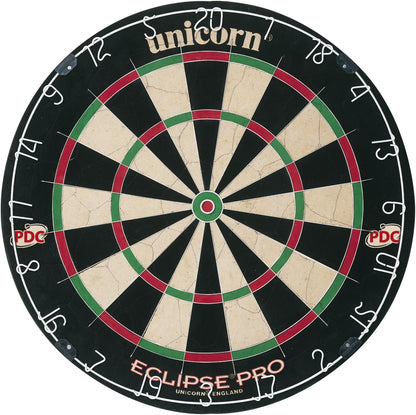 Eclipse Pro & Ultra Championship Edition Bristle Steel Tip Dartboards - Ultra-Slim Wire, Staple-Free Bullseye-Increased Target Area, Premium Self-Healing Sisal, High-Vis Rotatable Number Ring