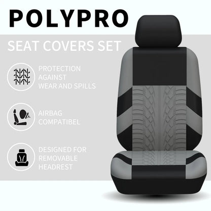 Car Seat Covers Full Set Front Split Rear Bench for Car Universal Cloth SUV Sedan Van Automotive Interior Covers