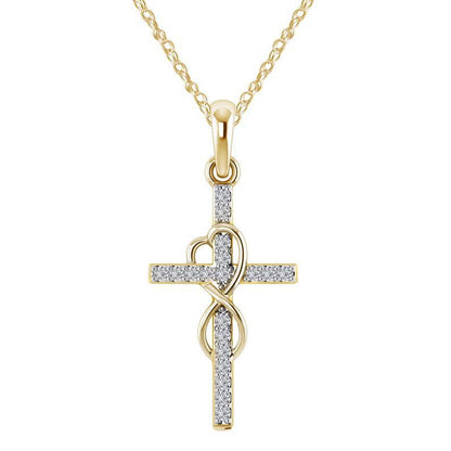 Elegant Cross Pendant Necklace - for Any Occasion Fashion Creative Performative Jewelry Non Tarnish Gold Jewelry Woman Jewelry
