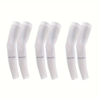 3Pcs Ice Sleeves Men'S Sun Protection Sleeves Women'S Summer Sun Protection Sleeves Ice Silk Sleeves Outdoor Cycling Gloves Arm