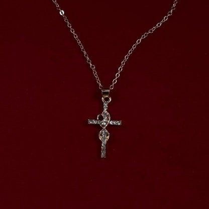 Elegant Cross Pendant Necklace - for Any Occasion Fashion Creative Performative Jewelry Non Tarnish Gold Jewelry Woman Jewelry