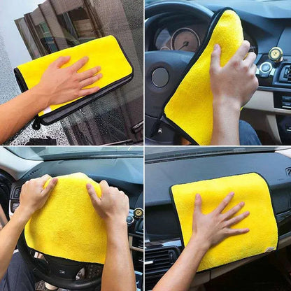 3/5/10Pcs Car Wash Microfiber Towel 30X30/60Cm Car Cleaning Drying Cloth Hemming Car Care Cloth Detailing Car Wash Towel