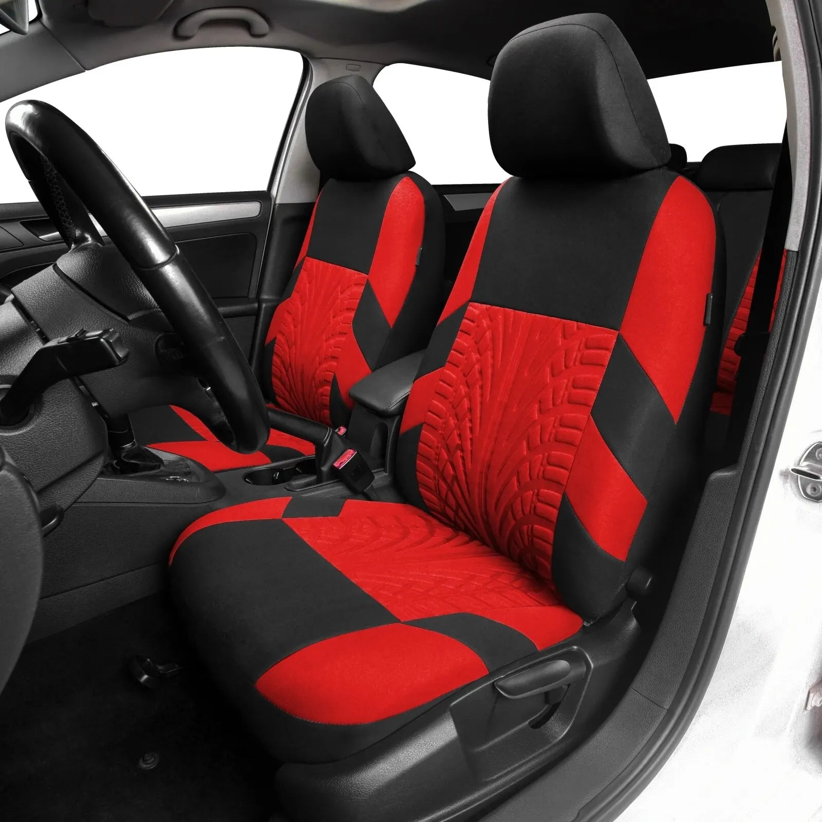 Car Seat Covers Full Set Front Split Rear Bench for Car Universal Cloth SUV Sedan Van Automotive Interior Covers