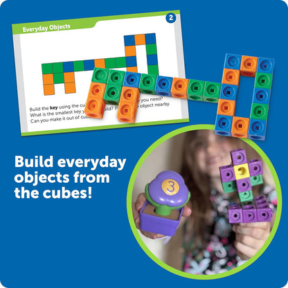 STEM Explorers Mathlink Builders - 100 Pieces, Ages 5+, Kindergarten STEM Activities, Math Activity Set and Games for Kids, Linking Cubes, Connecting Cubes