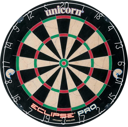 Eclipse Pro & Ultra Championship Edition Bristle Steel Tip Dartboards - Ultra-Slim Wire, Staple-Free Bullseye-Increased Target Area, Premium Self-Healing Sisal, High-Vis Rotatable Number Ring