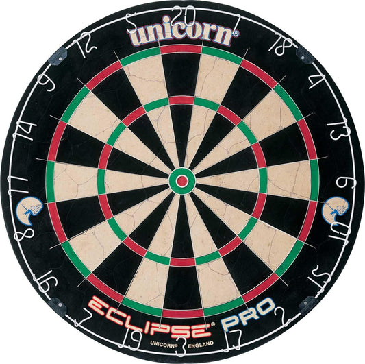 Eclipse Pro & Ultra Championship Edition Bristle Steel Tip Dartboards - Ultra-Slim Wire, Staple-Free Bullseye-Increased Target Area, Premium Self-Healing Sisal, High-Vis Rotatable Number Ring