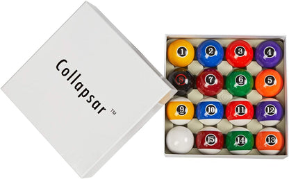 Deluxe 2-1/4" Billiard Pool Balls Marble-Swirl Style Billiards Ball Complete 16 Ball Set (Several Style Available)