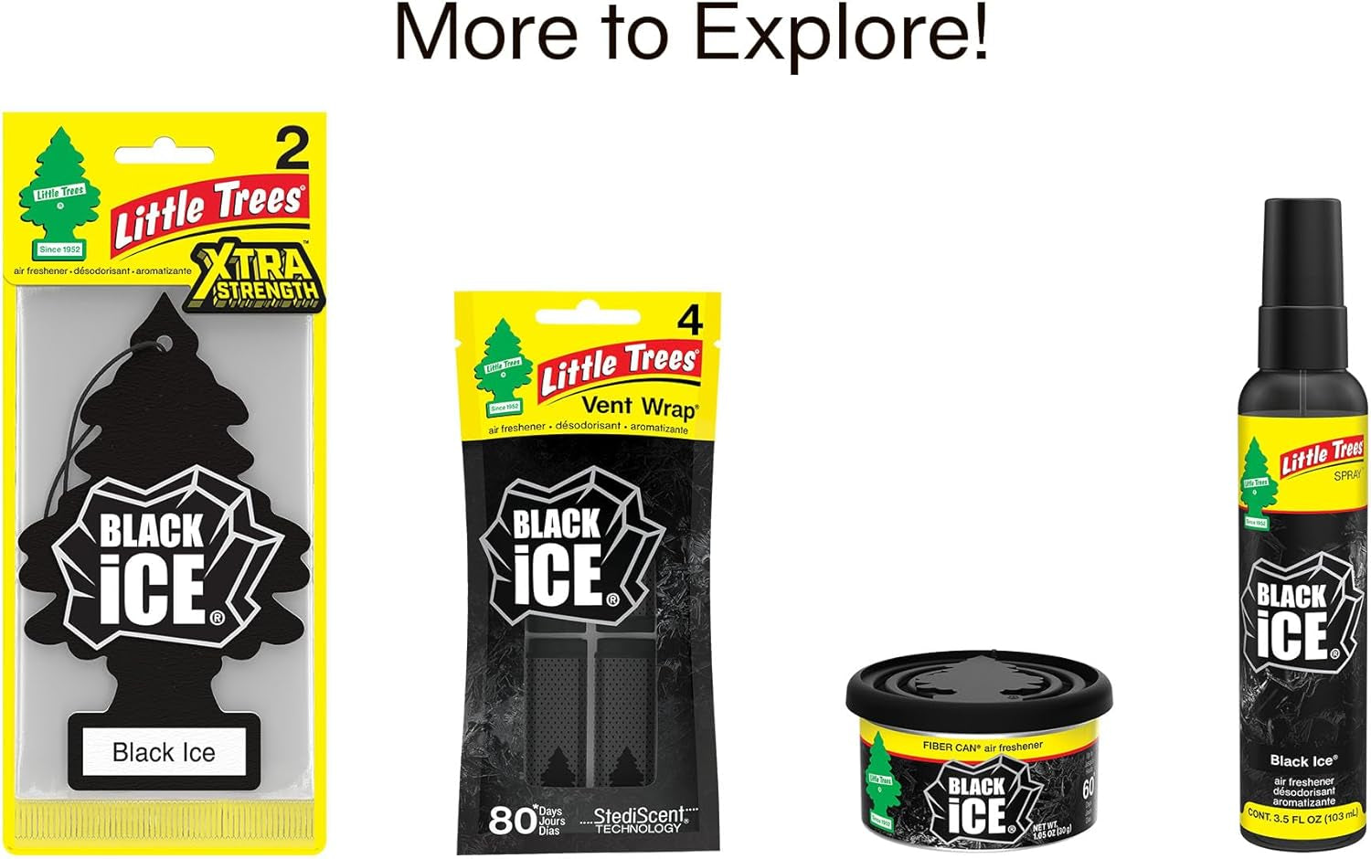 Car Air Freshener | Hanging Tree Provides Long Lasting Scent for Auto and Home | Black Ice, 24 Air Fresheners