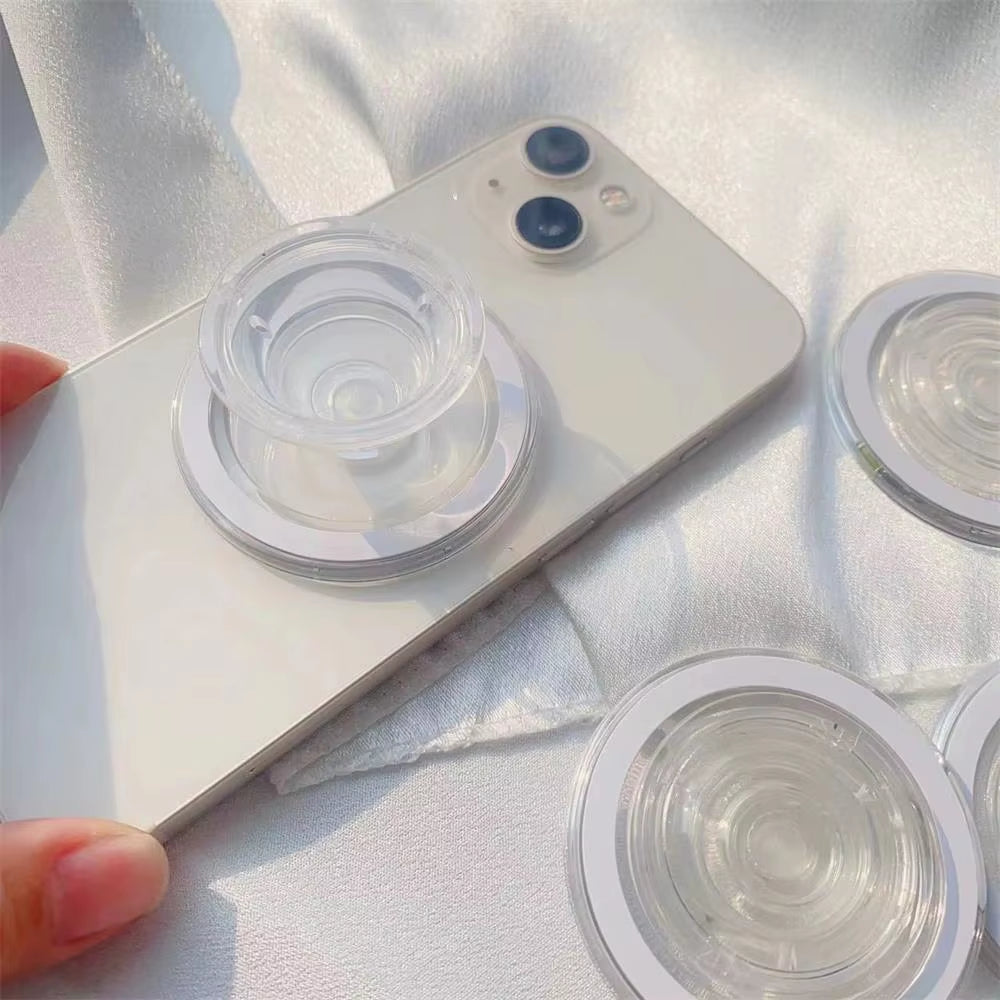 Magnetic Folding Mobile Phone Grip Holder Socket Pocket Support for Magsafe Iphone Mac Samsung Safe Ring Finger Expanding Stand