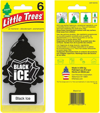 Car Air Freshener | Hanging Tree Provides Long Lasting Scent for Auto and Home | Black Ice, 24 Air Fresheners