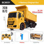 2.4G Remote Control Excavator Dump Truck RC Model Car Toy Professional Alloy Plastic Simulation Construction Vehicle for Kid