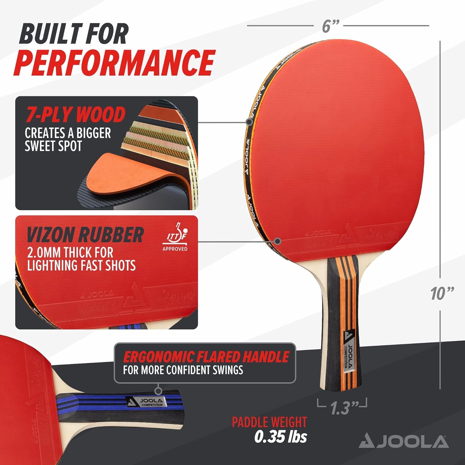 Advanced Premium Ping Pong Paddles Set of 4 - Professional Table Tennis Paddles, 6 Advanced Training 3 Star Ping Pong Balls, and Carrying Case - Tournament Level - Indoor and Outdoor Compatible