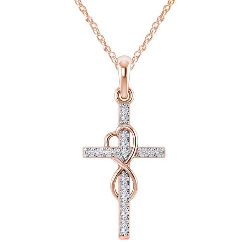 Elegant Cross Pendant Necklace - for Any Occasion Fashion Creative Performative Jewelry Non Tarnish Gold Jewelry Woman Jewelry