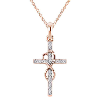 Elegant Cross Pendant Necklace - for Any Occasion Fashion Creative Performative Jewelry Non Tarnish Gold Jewelry Woman Jewelry