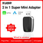 New Wired to Wireless Carplay and Android Auto 2In1 Mini Adapter 5Ghz Wifi5 Suitable for 99% of Original Wired Carplay/Auto Cars