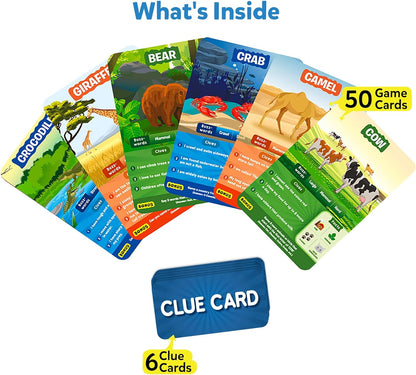 Guess in 10 Animal Planet, Trivia Card Games, Christmas Stocking Stuffers Perfect for Boys, Girls, Kids, Teens, Adults Who Love Animals, Travel Games, Gifts for Ages 6, 7, 8, 9, 10, and Up