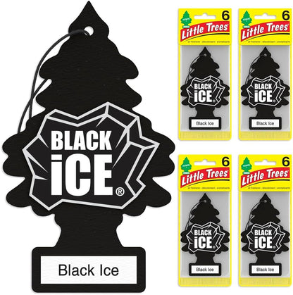 Car Air Freshener | Hanging Tree Provides Long Lasting Scent for Auto and Home | Black Ice, 24 Air Fresheners