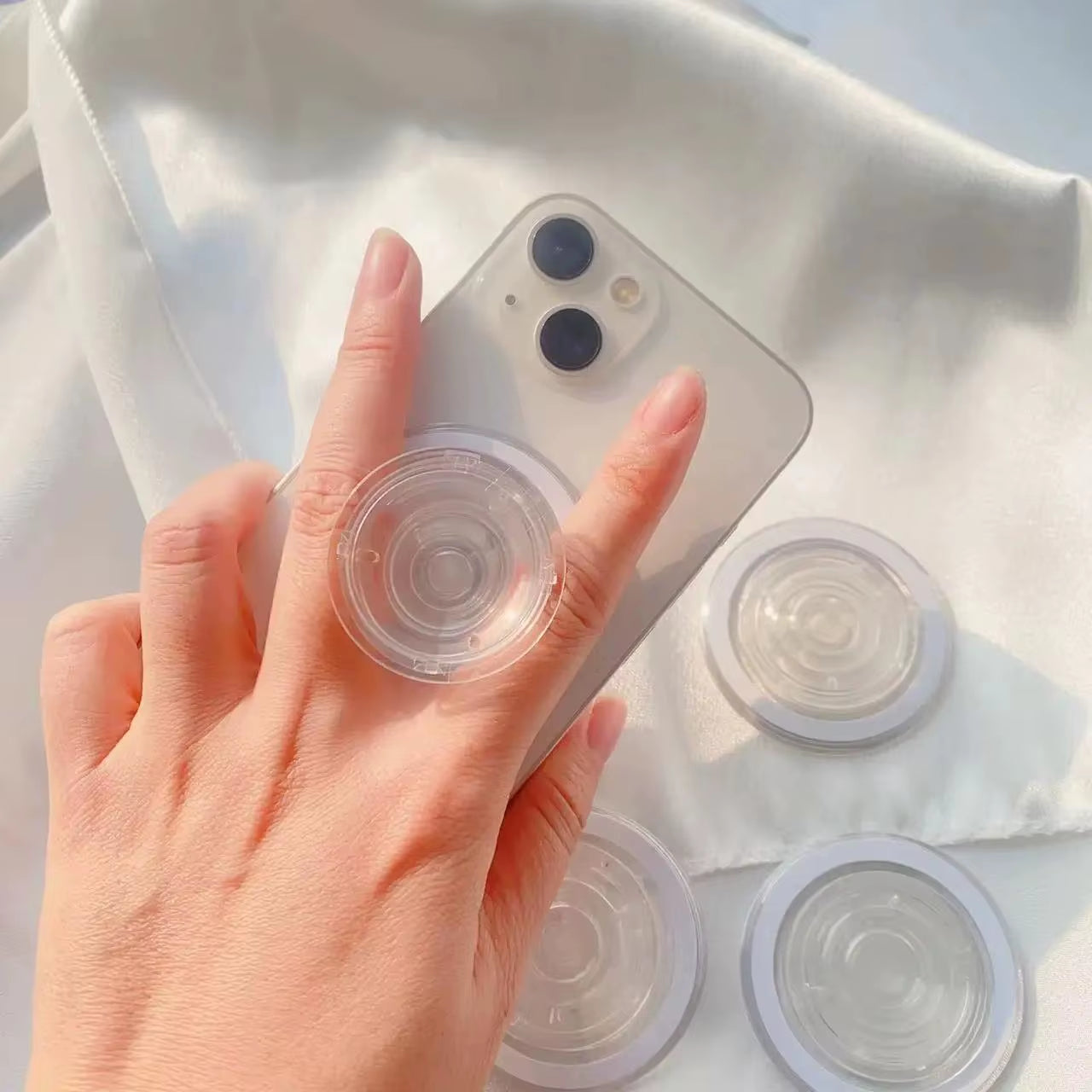 Magnetic Folding Mobile Phone Grip Holder Socket Pocket Support for Magsafe Iphone Mac Samsung Safe Ring Finger Expanding Stand