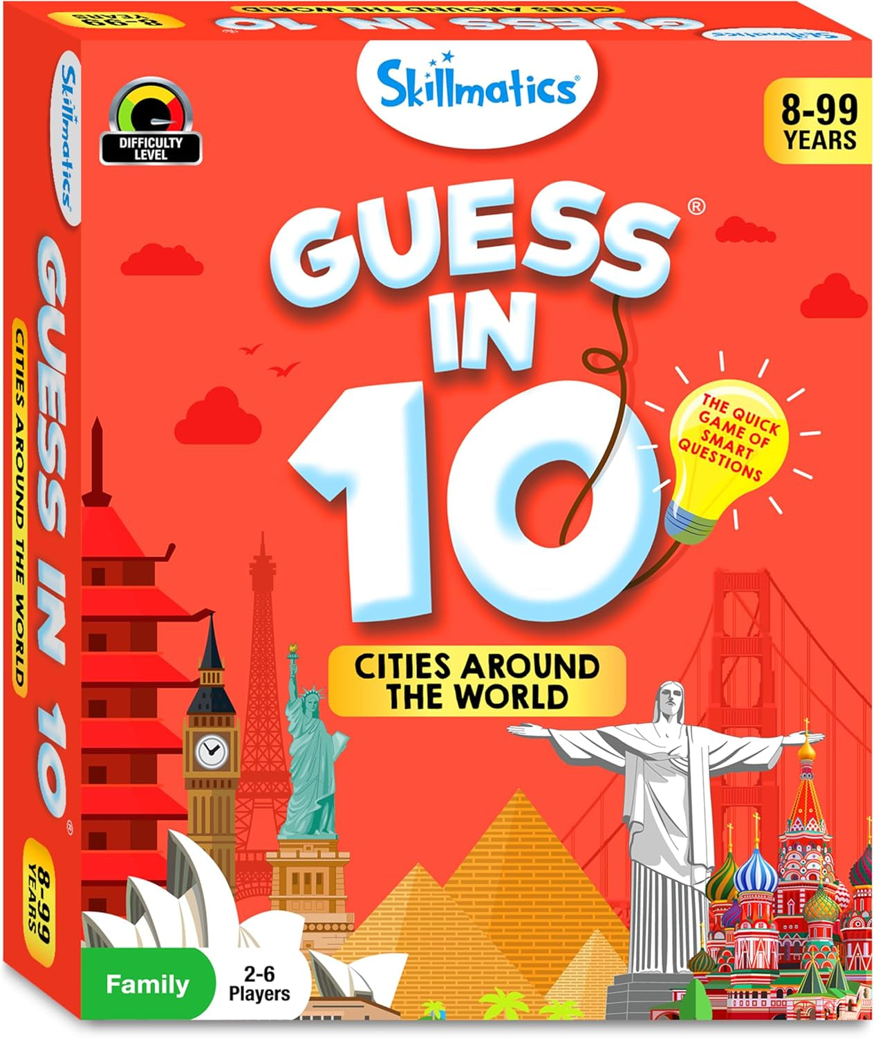 Guess in 10 Cities around the World, Educational Travel Toys for Boys, Girls, and Kids Who Love Card Games, Board Games, Geography and History, Gifts for Ages 8, 9, 10 and Up