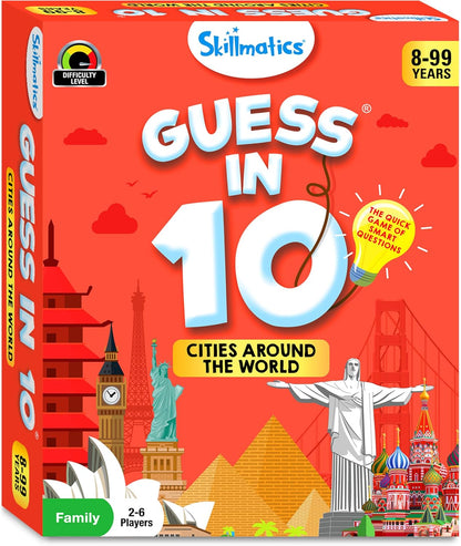 Guess in 10 Cities around the World, Educational Travel Toys for Boys, Girls, and Kids Who Love Card Games, Board Games, Geography and History, Gifts for Ages 8, 9, 10 and Up