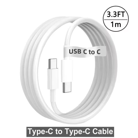 1-3Pcstype C to Type C Fast Charing Line for Iphone 16 15 Pro Max plus Xiaomi Samsung Huawei Quick Charge USB C Cables Data Cord