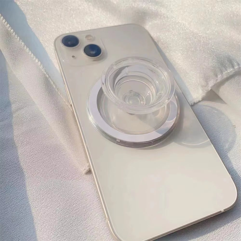 Magnetic Folding Mobile Phone Grip Holder Socket Pocket Support for Magsafe Iphone Mac Samsung Safe Ring Finger Expanding Stand