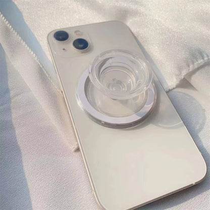 Magnetic Folding Mobile Phone Grip Holder Socket Pocket Support for Magsafe Iphone Mac Samsung Safe Ring Finger Expanding Stand