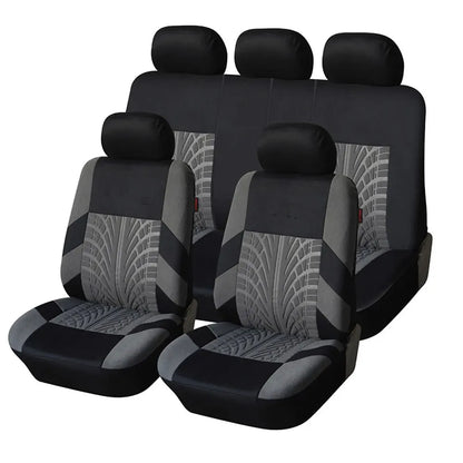 Car Seat Covers Full Set Front Split Rear Bench for Car Universal Cloth SUV Sedan Van Automotive Interior Covers