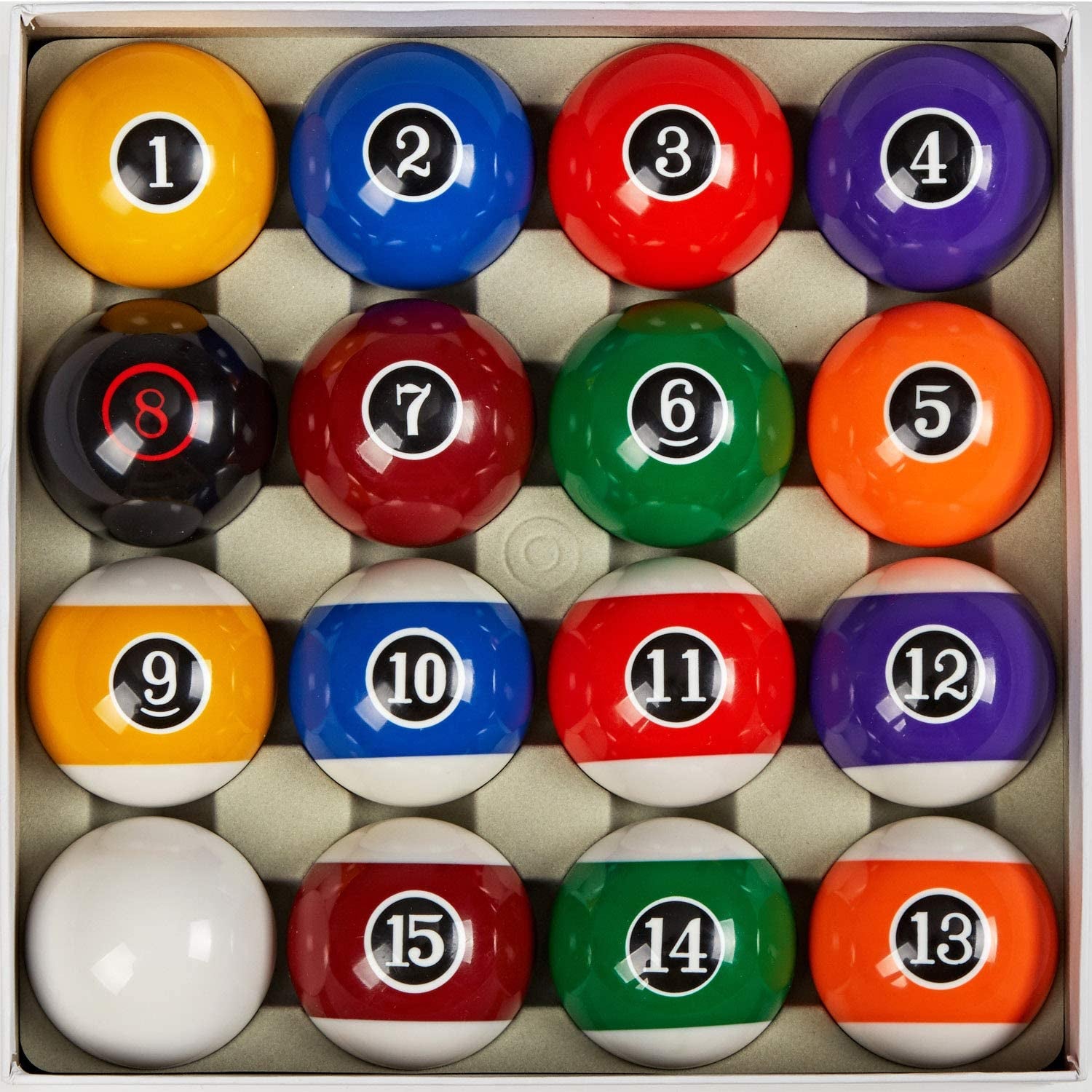 Deluxe 2-1/4" Billiard Pool Balls Marble-Swirl Style Billiards Ball Complete 16 Ball Set (Several Style Available)