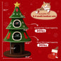 Comhoma 52" Christmas Cat Tree with 2 Cozy Houses,Indoor Modern Cat Tower with Anti-Tip Kit,Plush Perches & Hanging Balls,Holiday Cat Climbing Furniture for Kittens to Play and Sleep