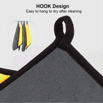 3/5/10Pcs Car Wash Microfiber Towel 30X30/60Cm Car Cleaning Drying Cloth Hemming Car Care Cloth Detailing Car Wash Towel