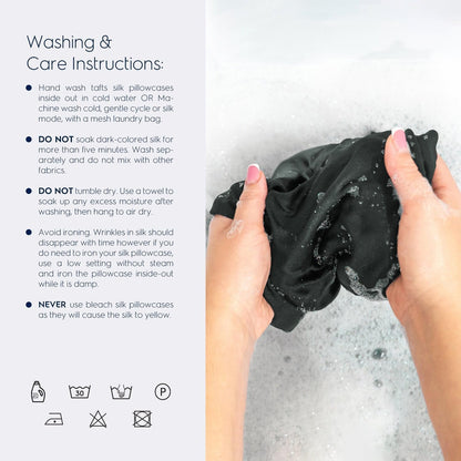 22Mm 100% Pure Mulberry 6A Silk Pillowcase for Hair & Skin with Envelope Closure, No Zipper, Cooling, Natural, Organic, Double Sided Pillow Case (Charcoal, King 20"X36", 22 Momme 1Pc)